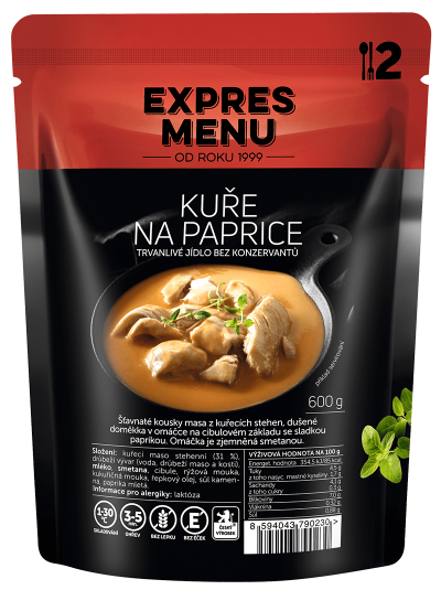 EXPRES MENU Kuře na paprice - 2 PORCE 600g