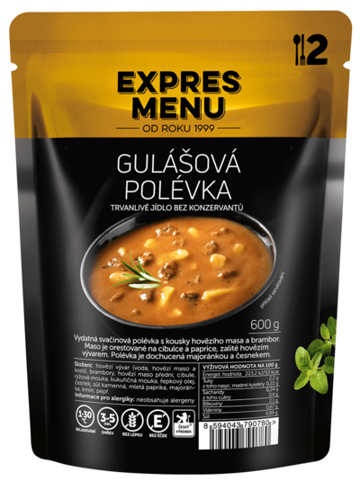 Gulášová polévka - 2 PORCE